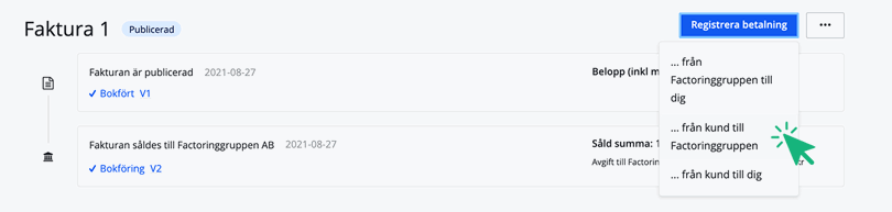 Från kund till factoringgruppen