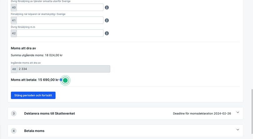 Se summa moms att betala eller få tillbaka