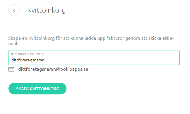 Bokio kvittoinkorg