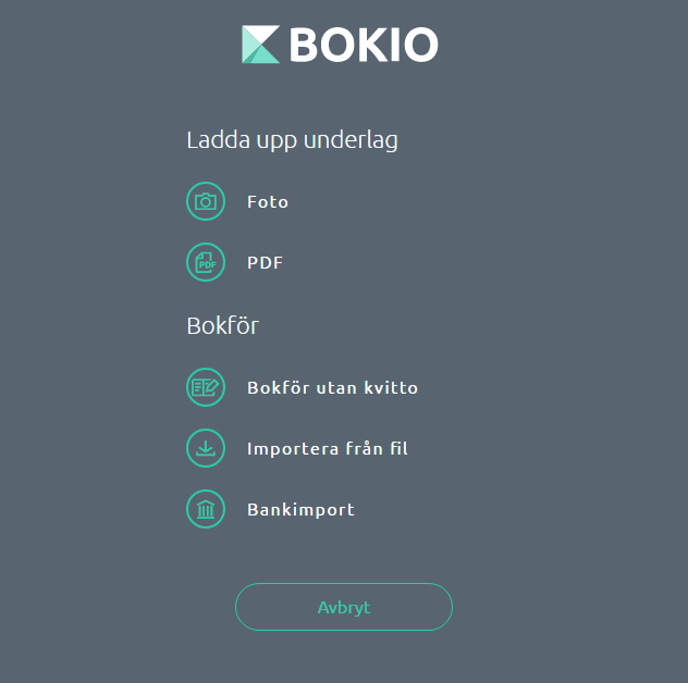 Bokför direkt från din bank och skicka in fakturor/kvitton med e-post