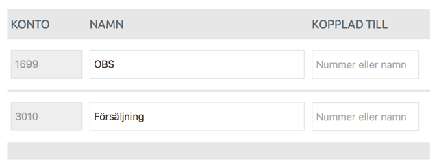Mappa konton till Bokios kontoplan Bas 15