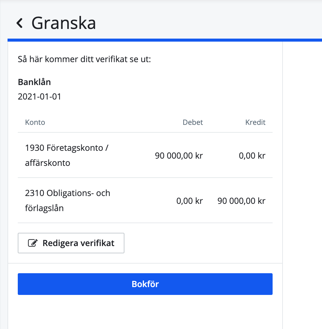 Så här bokför du banklån