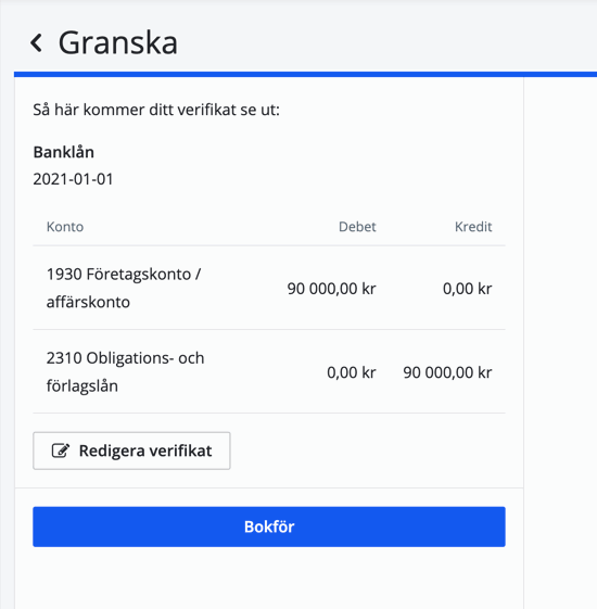 Så här bokför du banklån