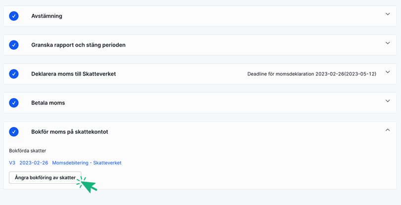 Ångra bokförda skatter steg 5