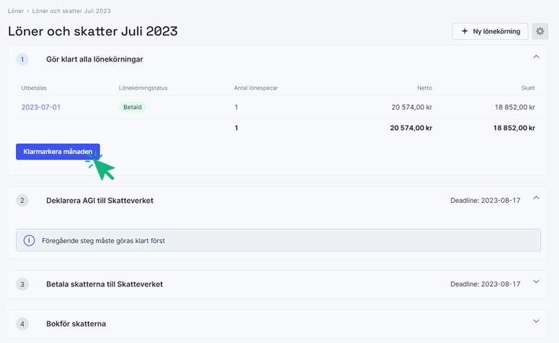 Klarmarkera löneperiod