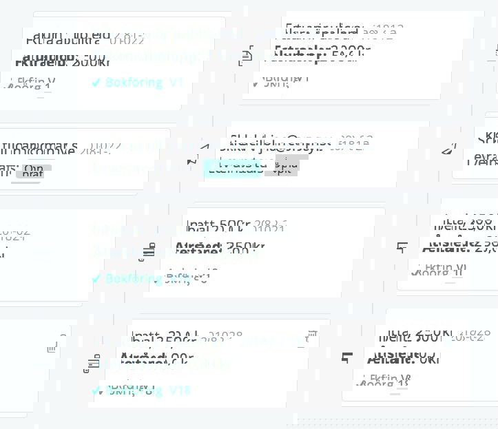 historia av en faktura i bokio