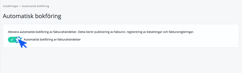 Aktivera automatisk bokföring av fakturor