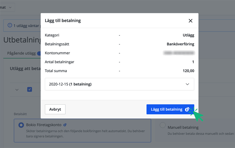 Klicka på Lägg till betalning