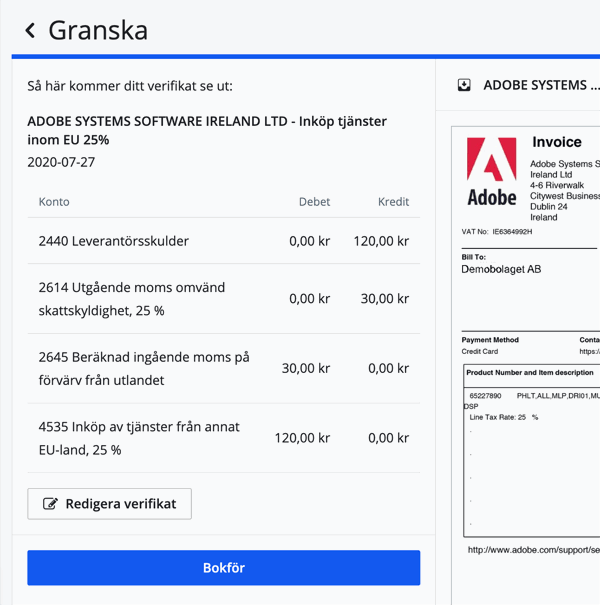 Ink p Av Varor Och Tj nster Fr n Utlandet Bokio