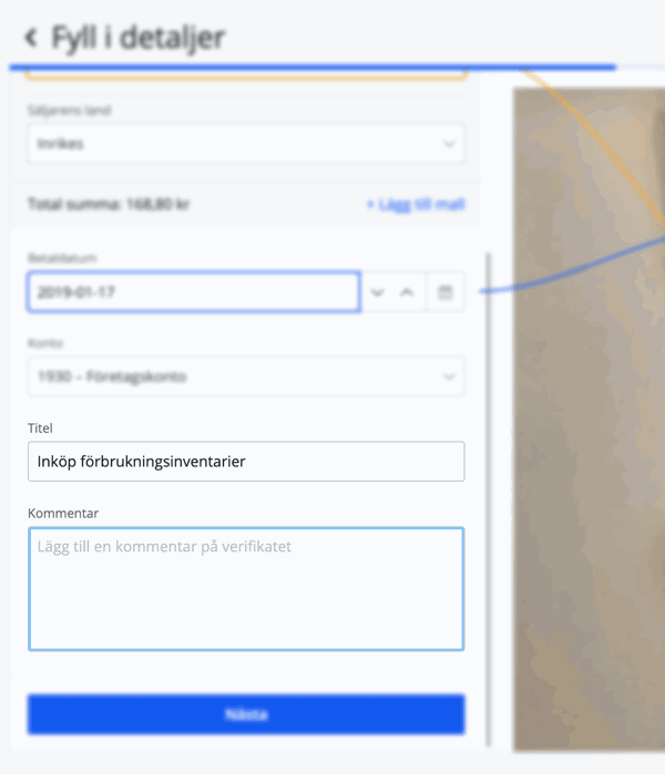 Fyll i titel och kommentar