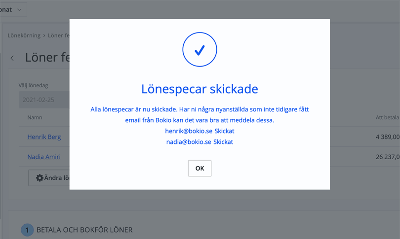 Lönespecar skickade
