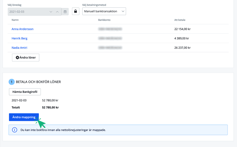 Mappa nettolönejustering