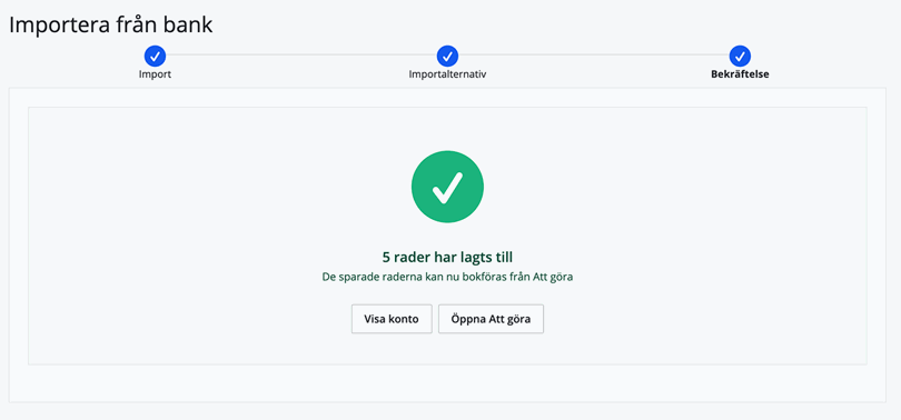Bankraderna har lagts till