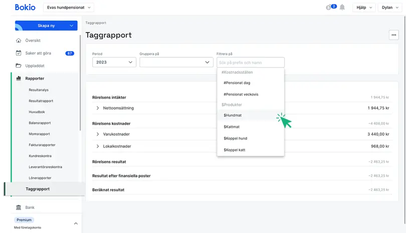 Taggrapport