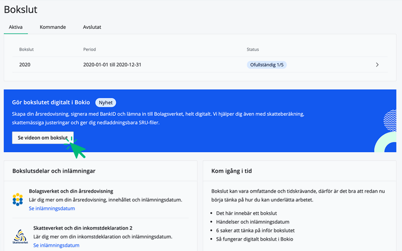Översikt Bokslut