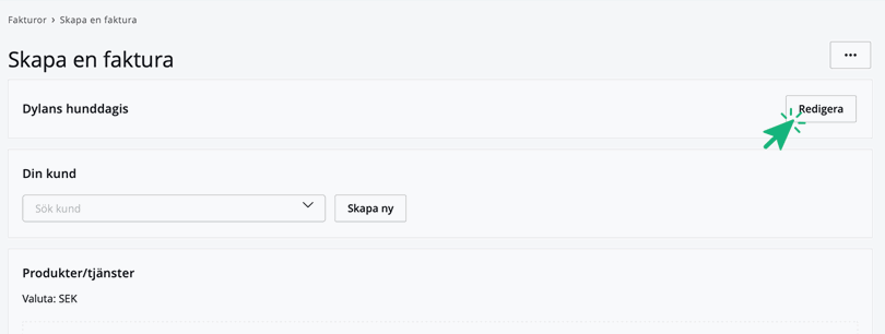 Klicka på Redigera