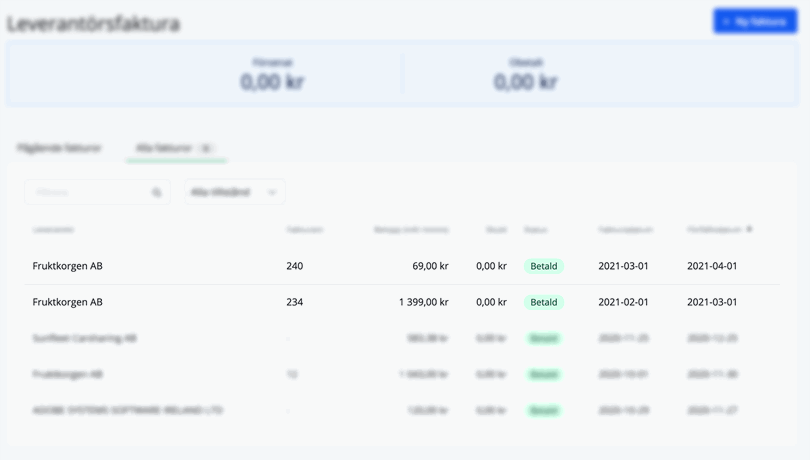 Leverantörsfaktura och påminnelseavgift