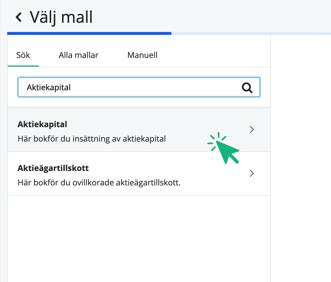 Bokför aktiekapital