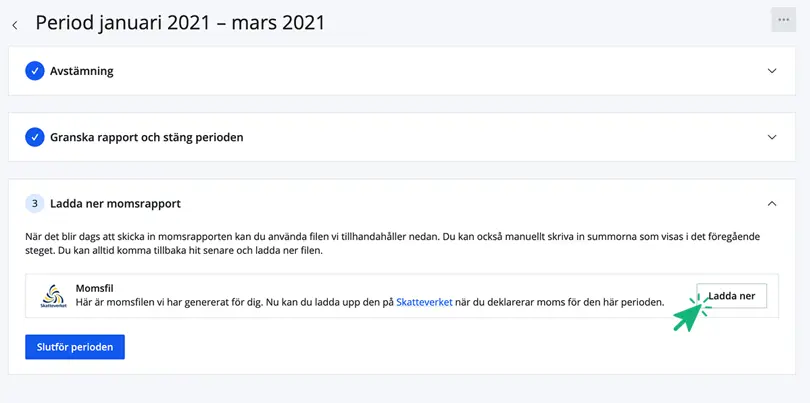 Ladda ner momsrapport