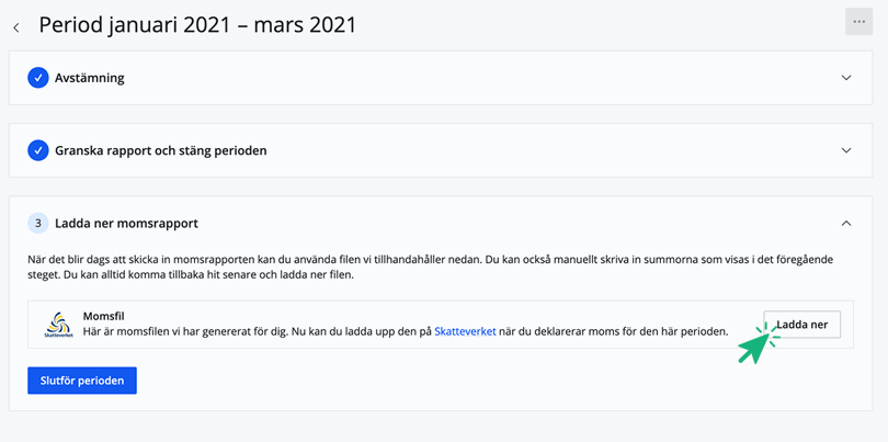 Ladda ner momsrapport