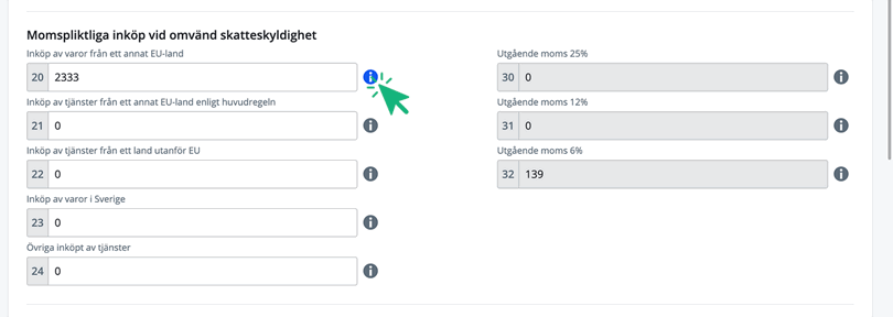 Se mappning av momsruta