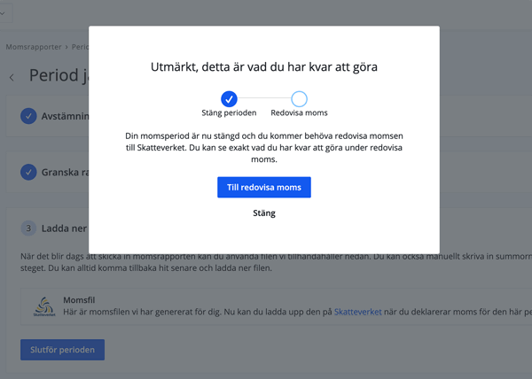 Till redovisa moms
