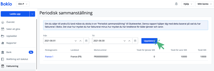 Uppdatera Periodisk sammanställning