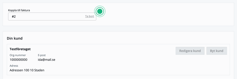 Koppla till faktura eller inte