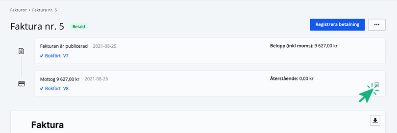 Ta bort en betalning