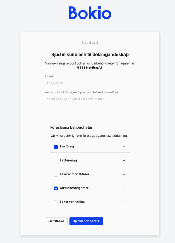Tilldela ägandeskap och rättigheter