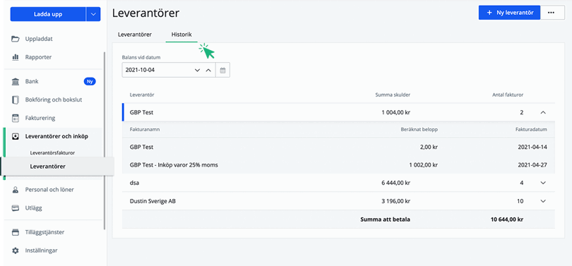 Leverantörsreskontra