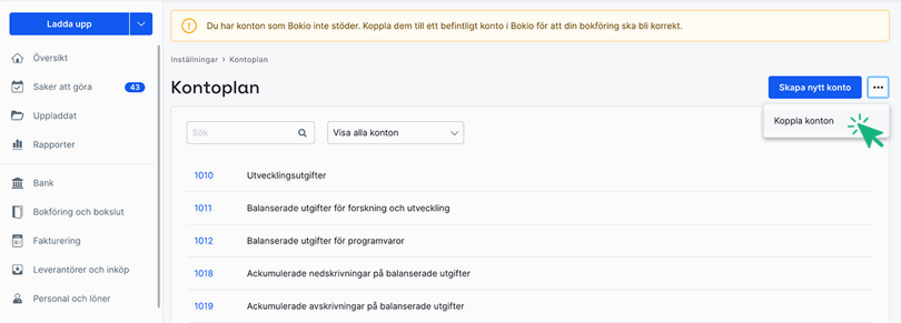 Koppla konton