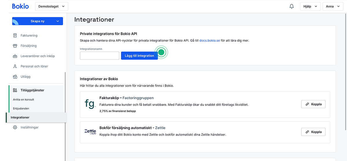 Lägg till integration