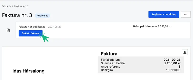 Bokför fakturan