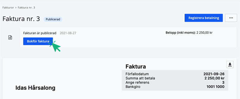 Bokför fakturan