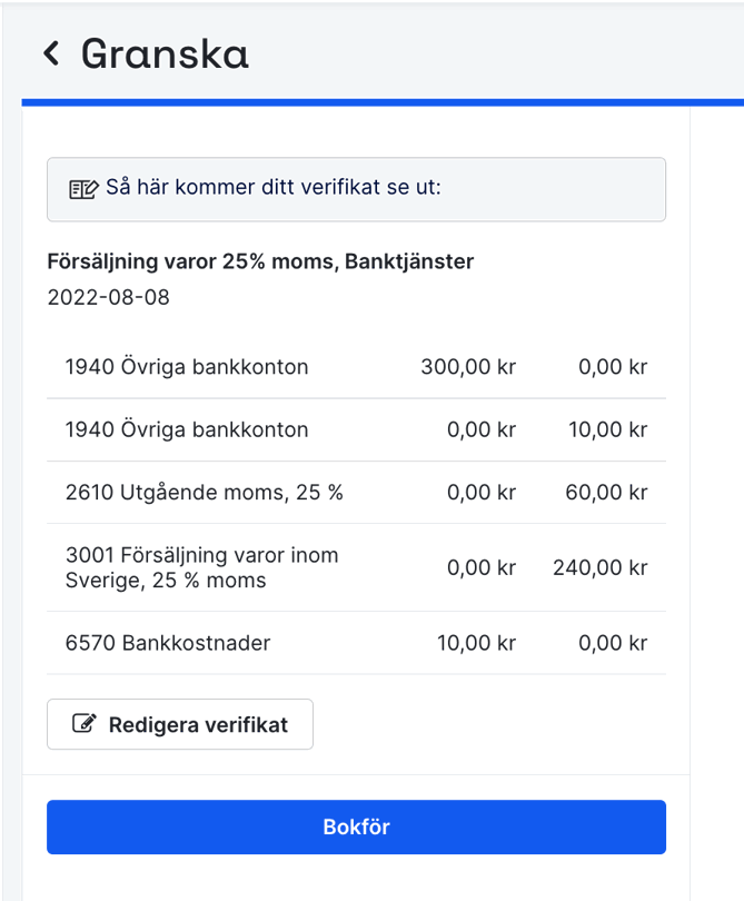 Bokföring blir såhär