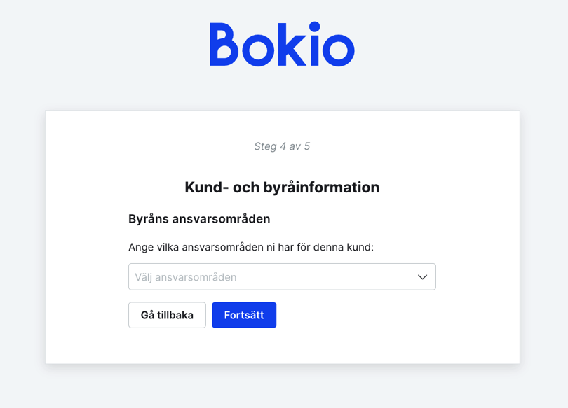 4 av 5 - Skapa kunder i Bokio Byrå.