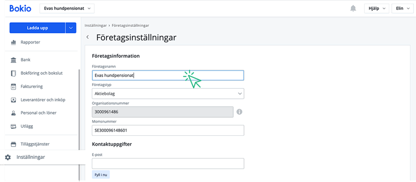 Ändra namn på företaget