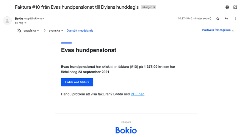 Leveransmetod länk med mail