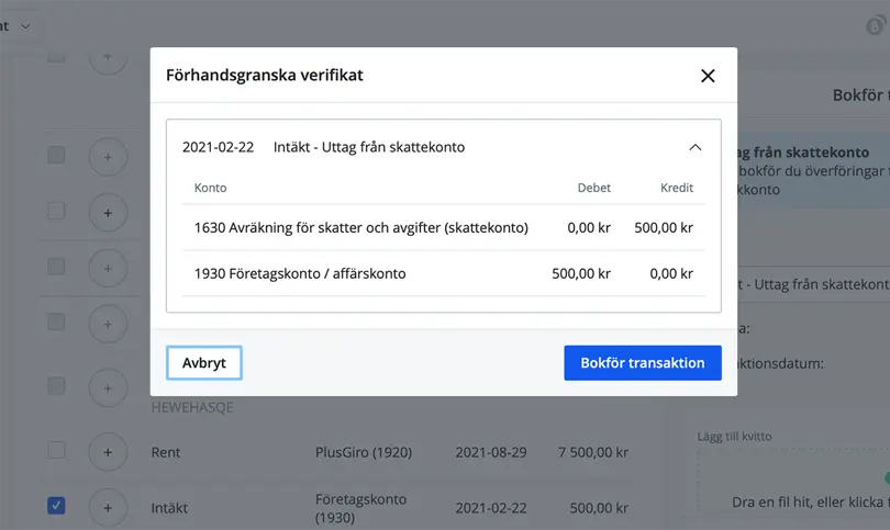 Förhandsgranska verifikat