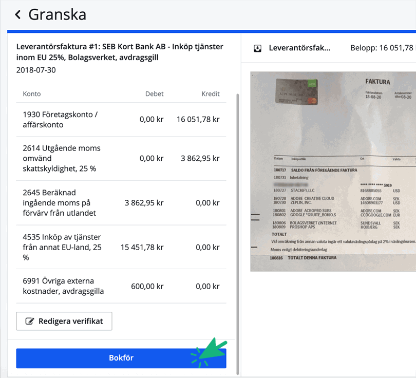 Så ser bokföringen ut