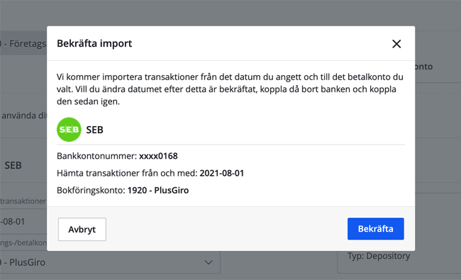 Klicka på Bekräfta