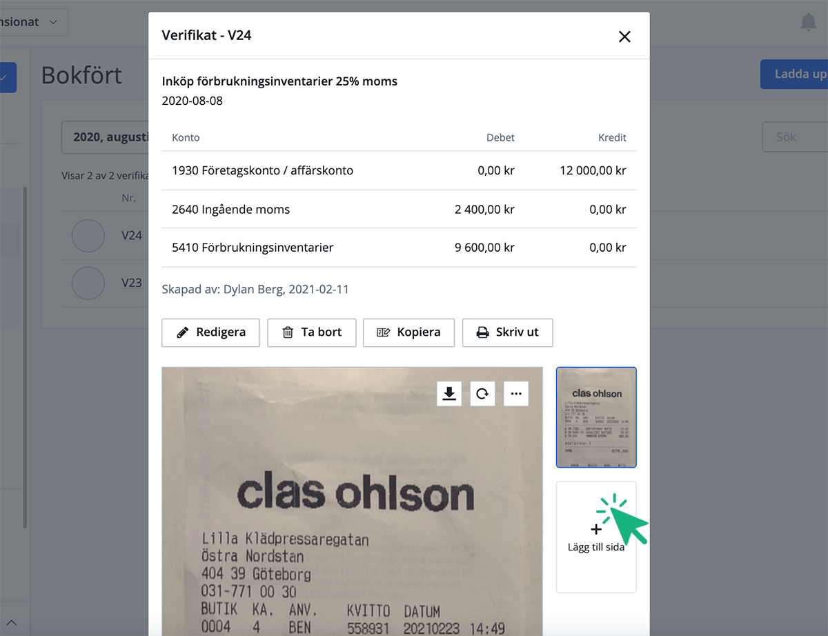 Lägg till fler sidor