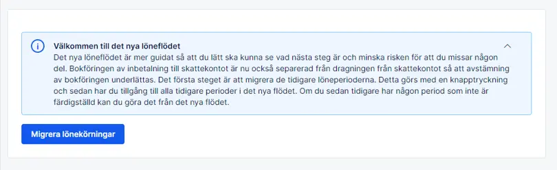 Migrera till nya löneflödet