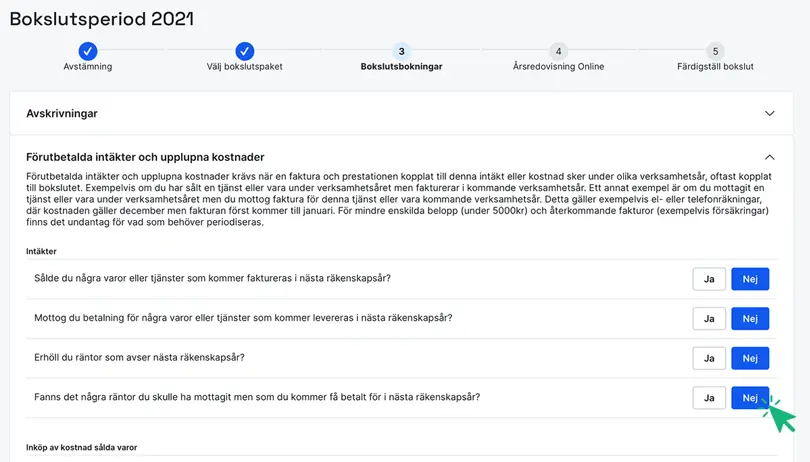 Bokför periodiseringar