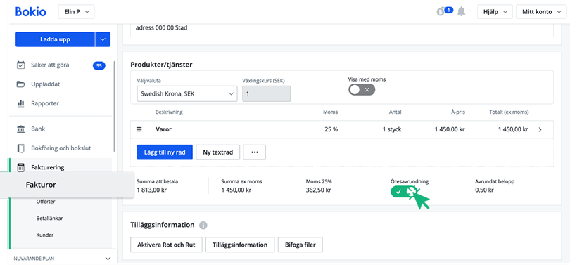 Avaktivera öresavrundning