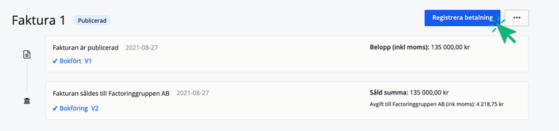 Registrera betalning