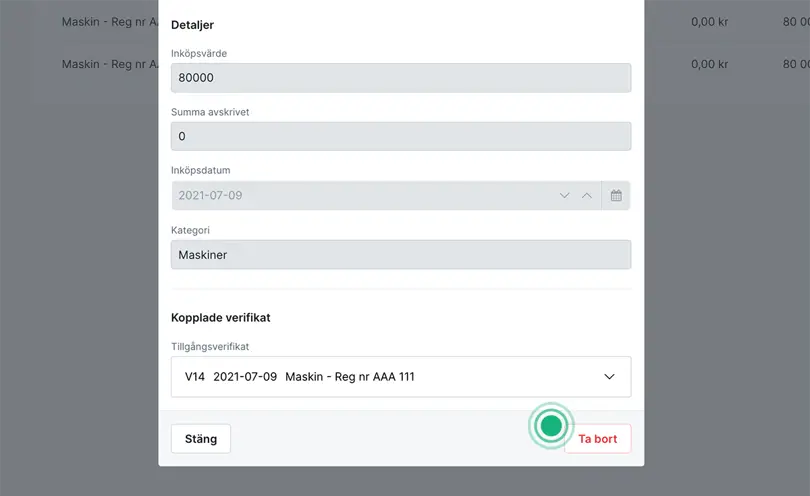 Ta bort tillgång