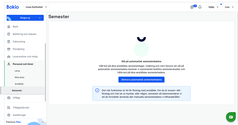 Aktivera automatiska semesterbalanser