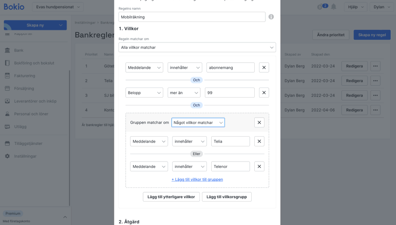 Ny Bankregel Villkorsgrupp